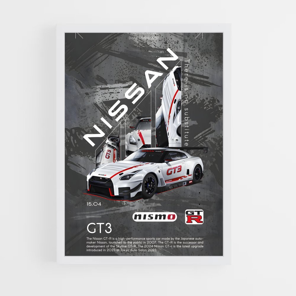 Poster Livery de Course GT3 – affiche Nissan (vue 3)